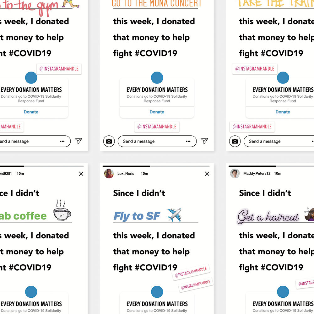 MadLibs to Flatten The Curve: a social media tool to spark WHO donations